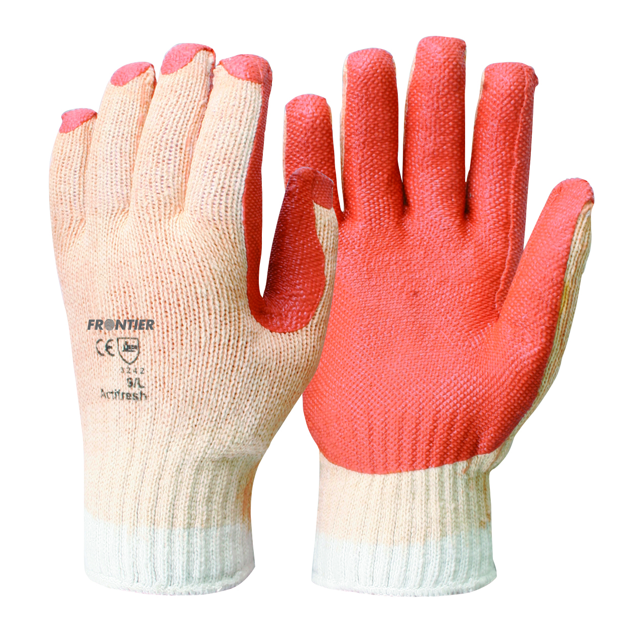 Frontier Orange Coated Latex Glove